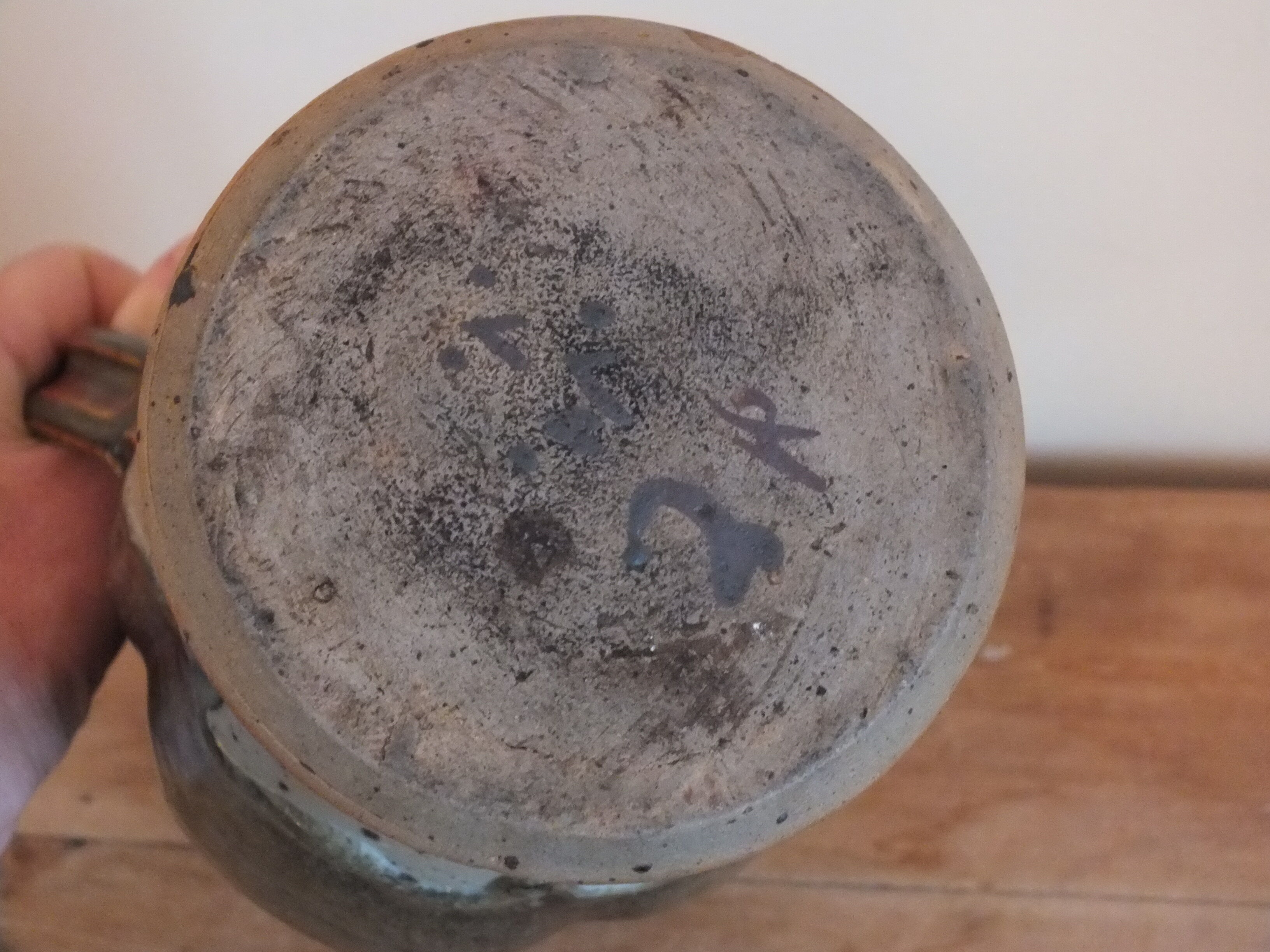 Glazed pitcher - ceramic probably signed Japan