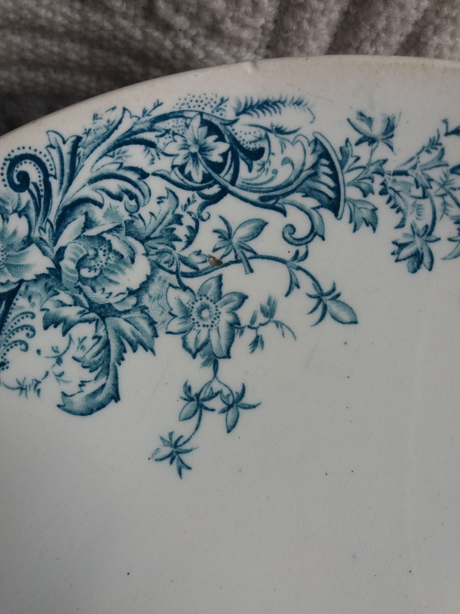 Standing dish 1900 Iron Earth service Anemone