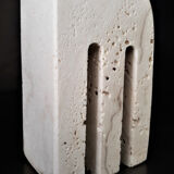 Pair of travertine bookends Fratelli Mannelli, 1970