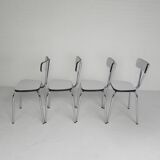 Set of 4 Formica dining chairs, 1960s