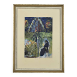 Oil on canvas framed by Frideborg Bryth, Finis Lordes, 1950