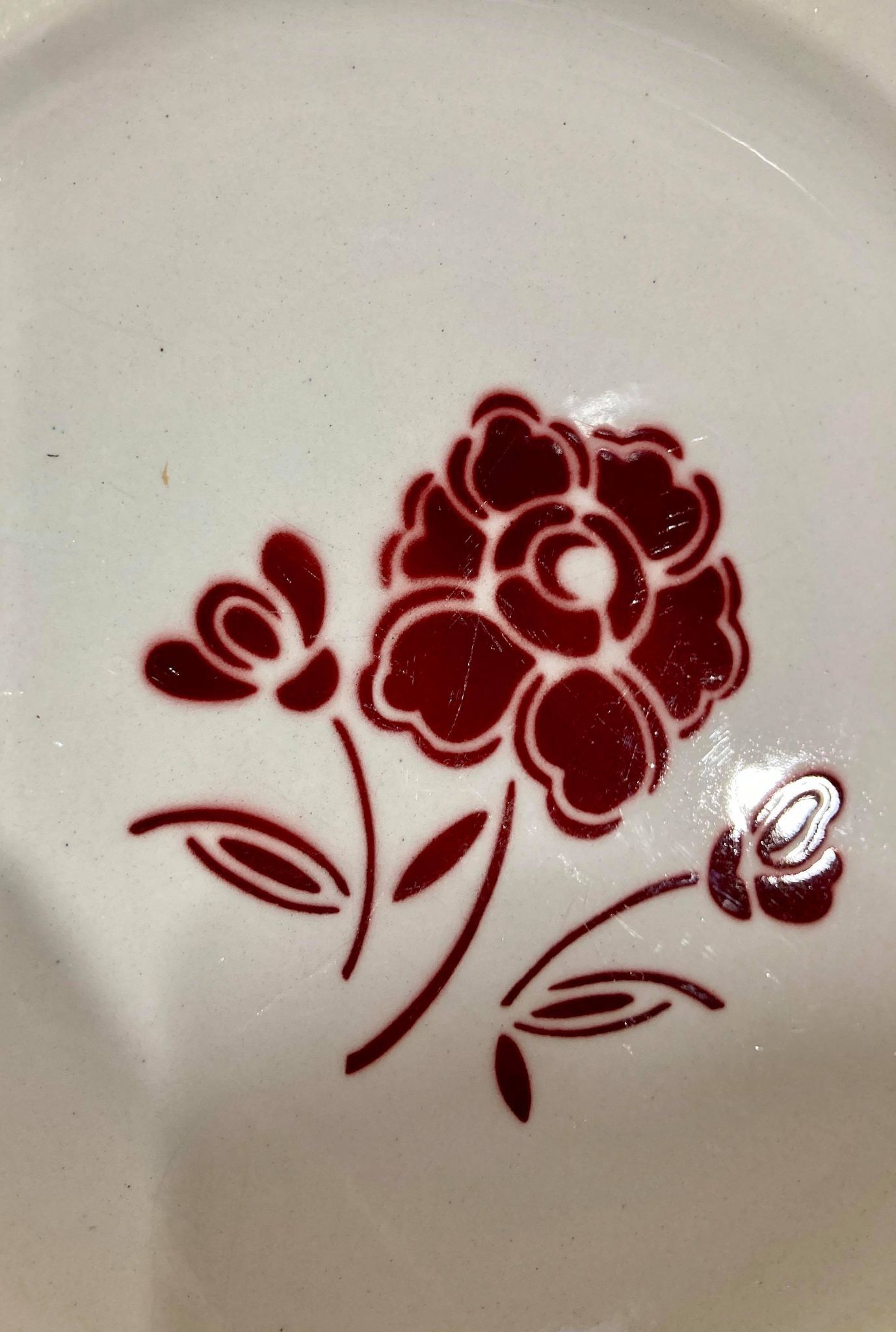 Set of 6 plates Fénal Badonviller model 39