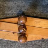 Scandinavian coat rack in solid pine