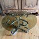 Vintage glass and chrome coffee table