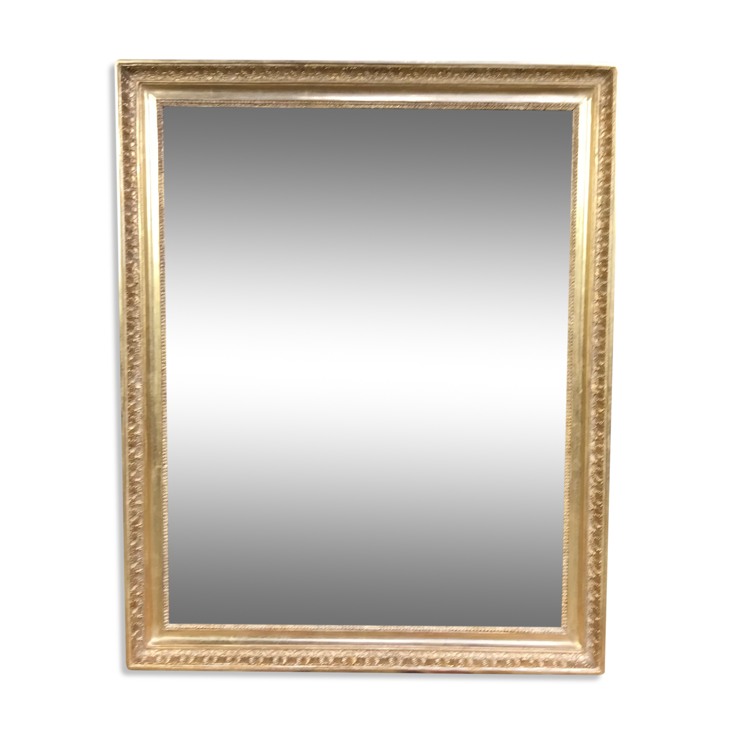 Empire mirror with palmettes gold leaf restored