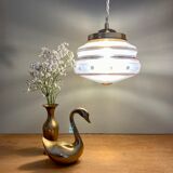 Vintage globe suspension in frosted glass