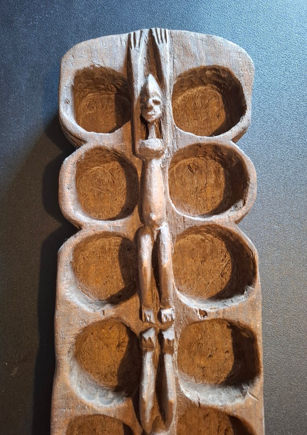 Genuine traditional Awalé made of carved solid wood.