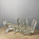 Vintage horse and cart glass trinket dish