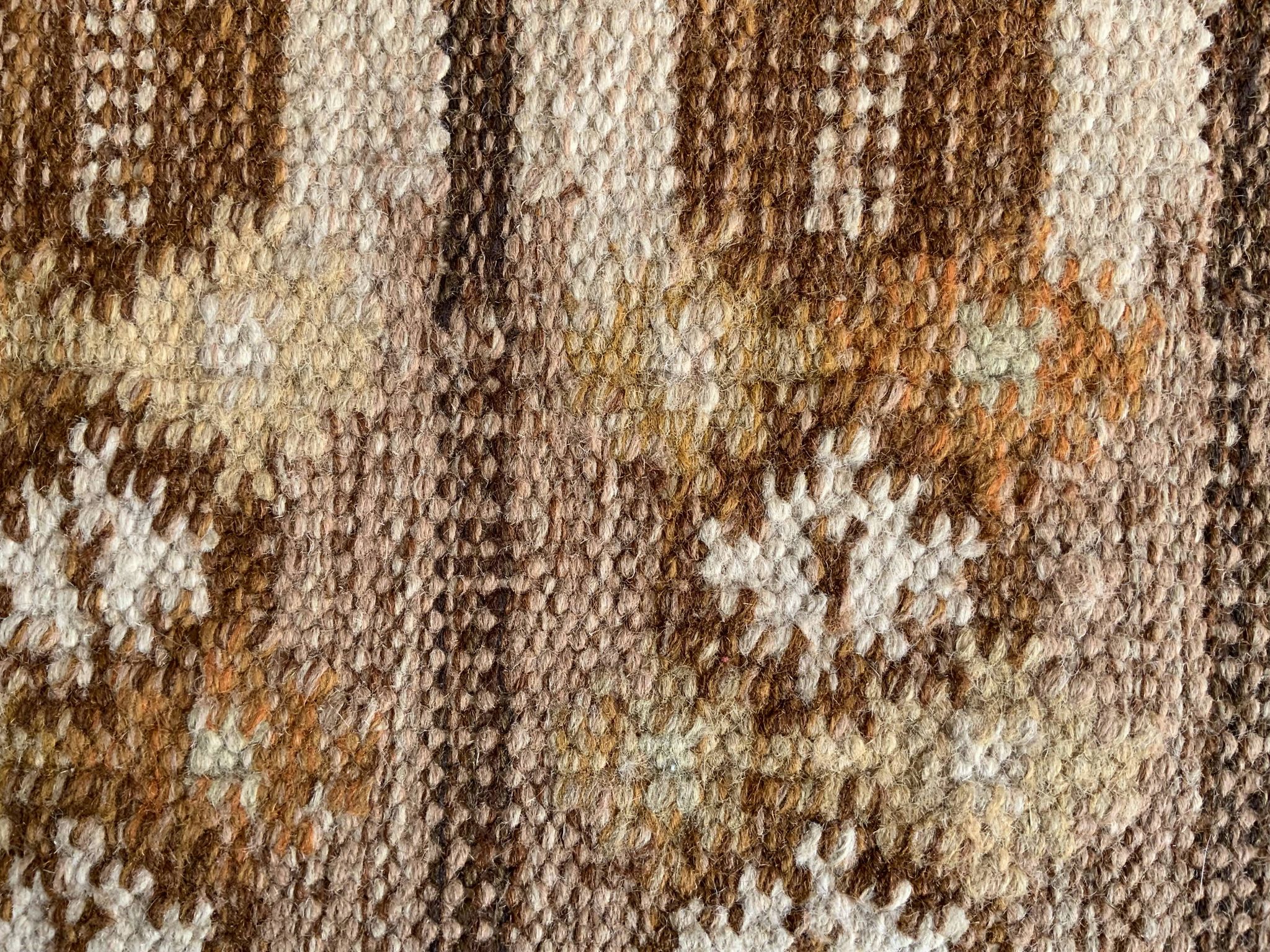 Flatweave Rug Ingegerd Silow, Swedish, Rollakan, Small, Original, Vintage