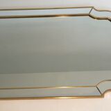 Mirror with closed guards in gilded wood 110x59cm