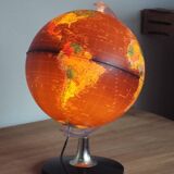 Globe terrestre lumineux années 80