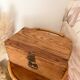 Antique solid pine chest - 41 x 25 x 20