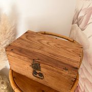 Antique solid pine chest - 41 x 25 x 20