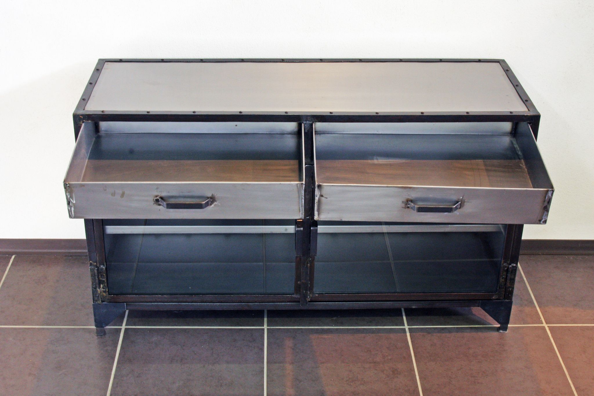 Industrial metal sideboard
