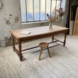 2m walnut drapery farm table