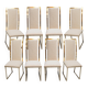 Set of Eight Chairs in bouclé wool by Michel Mangematin France 1970.