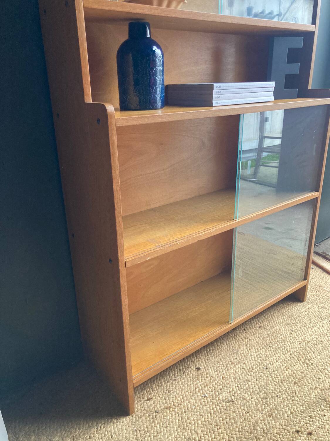 Scandinavian honey glazed bookcase