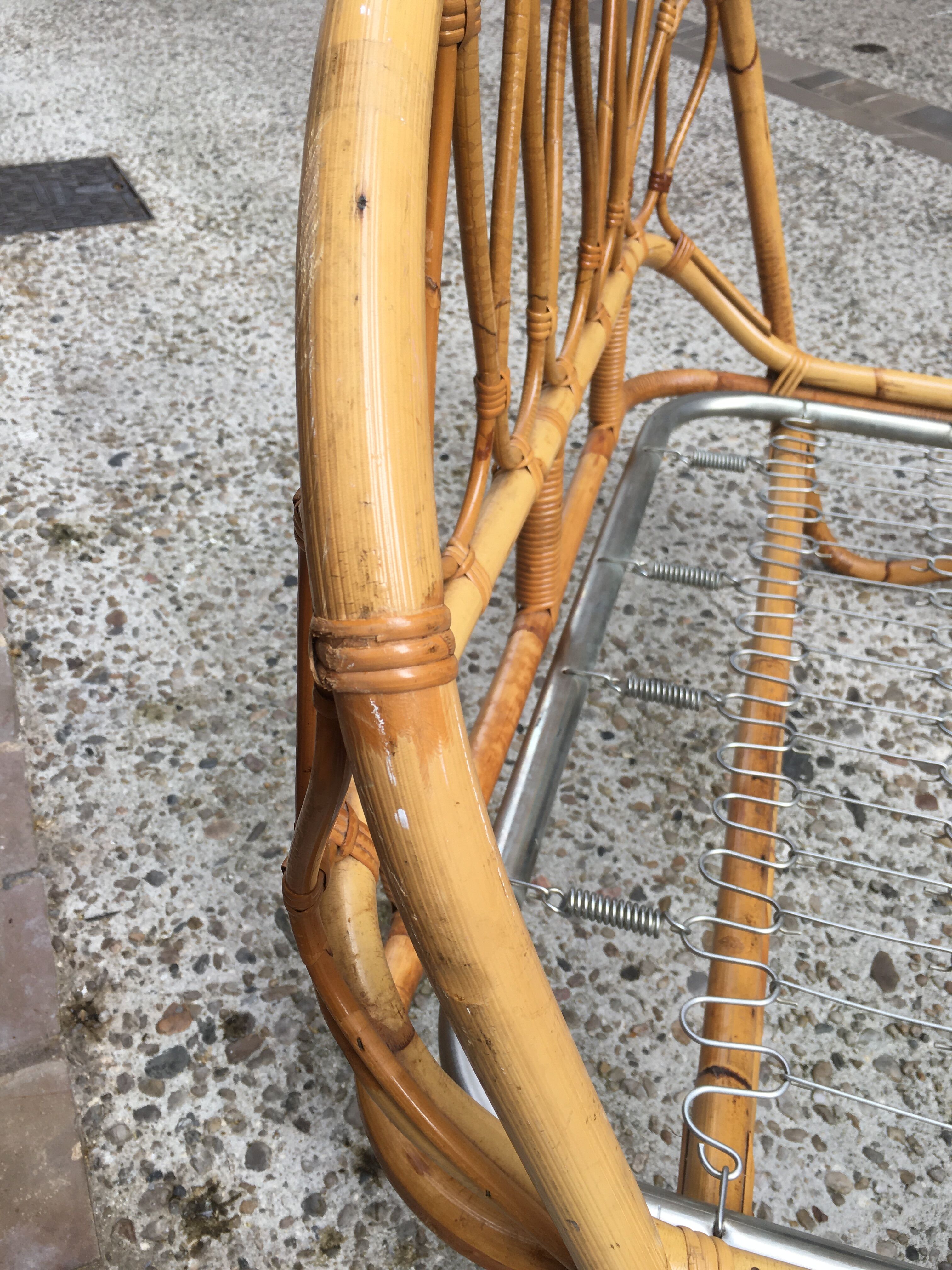 1-seat rattan basket bed