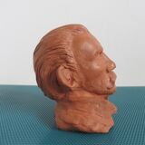 Ancient terracotta bust statue