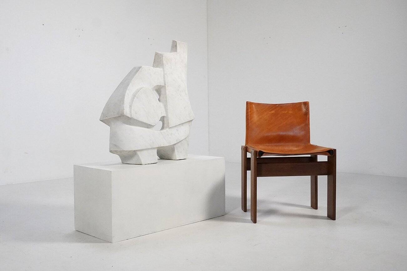 French Artist, Large Abstract Organic Sculpture, 1970s, Marble