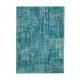 Handwoven turkish contemporary 174 cm x 247 cm turquoise patchwork carpet