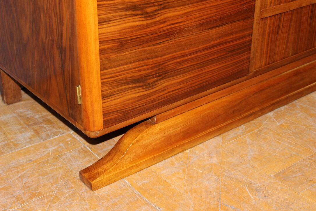 Art Deco period chest of drawers in walnut around 1930
