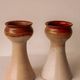 Pair of ceramic candle holders by Gunni Nordstrøm, Denmark, 1960s.
