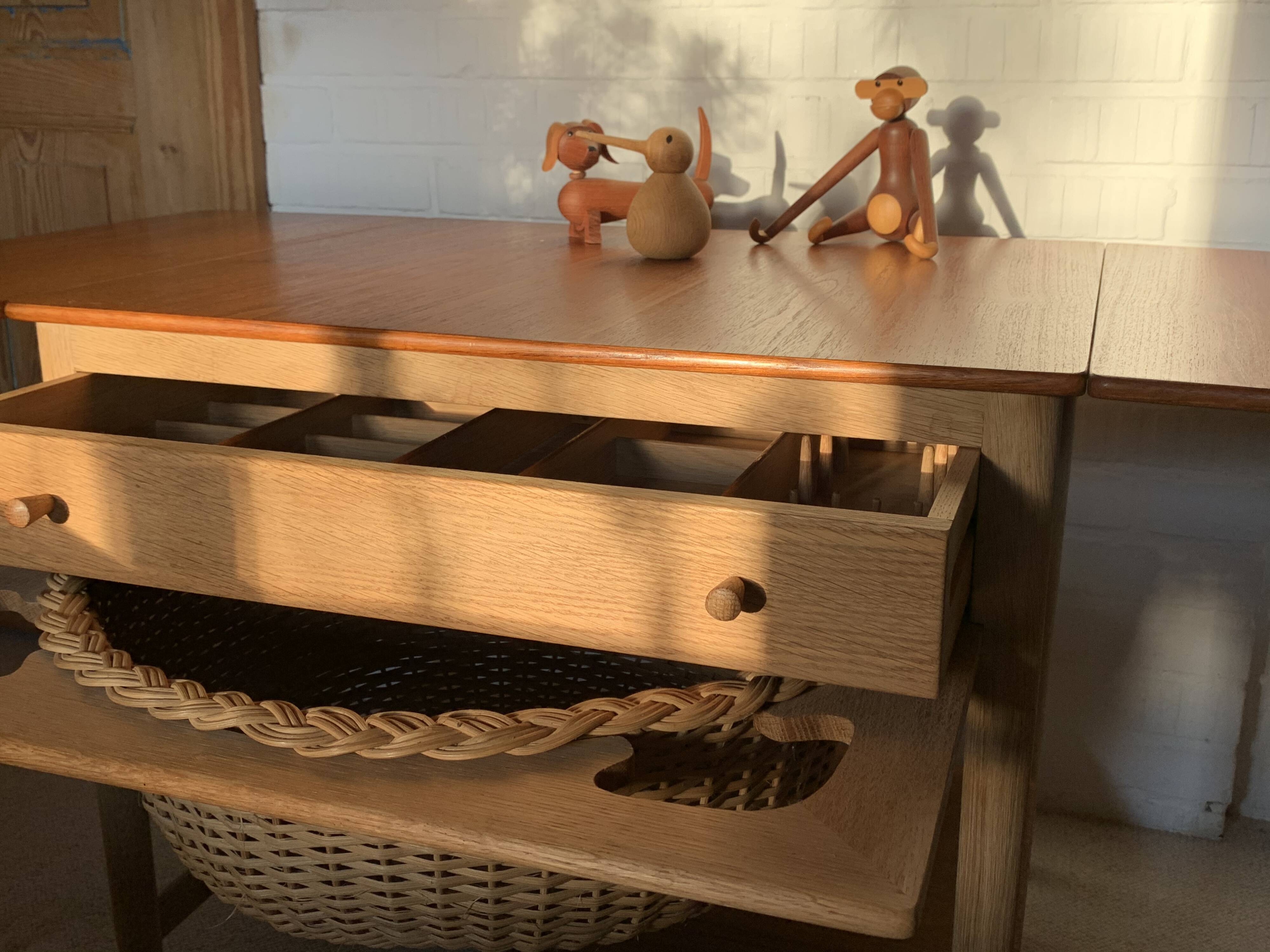 Danish design sewing table Hans Wegner edition Andréas Tuck 1950