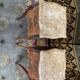 Pair of Louis XV style bedside tables in marquetry