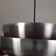 Vintage aluminum pendant lamp, Lakro Amstelveen, 1960s