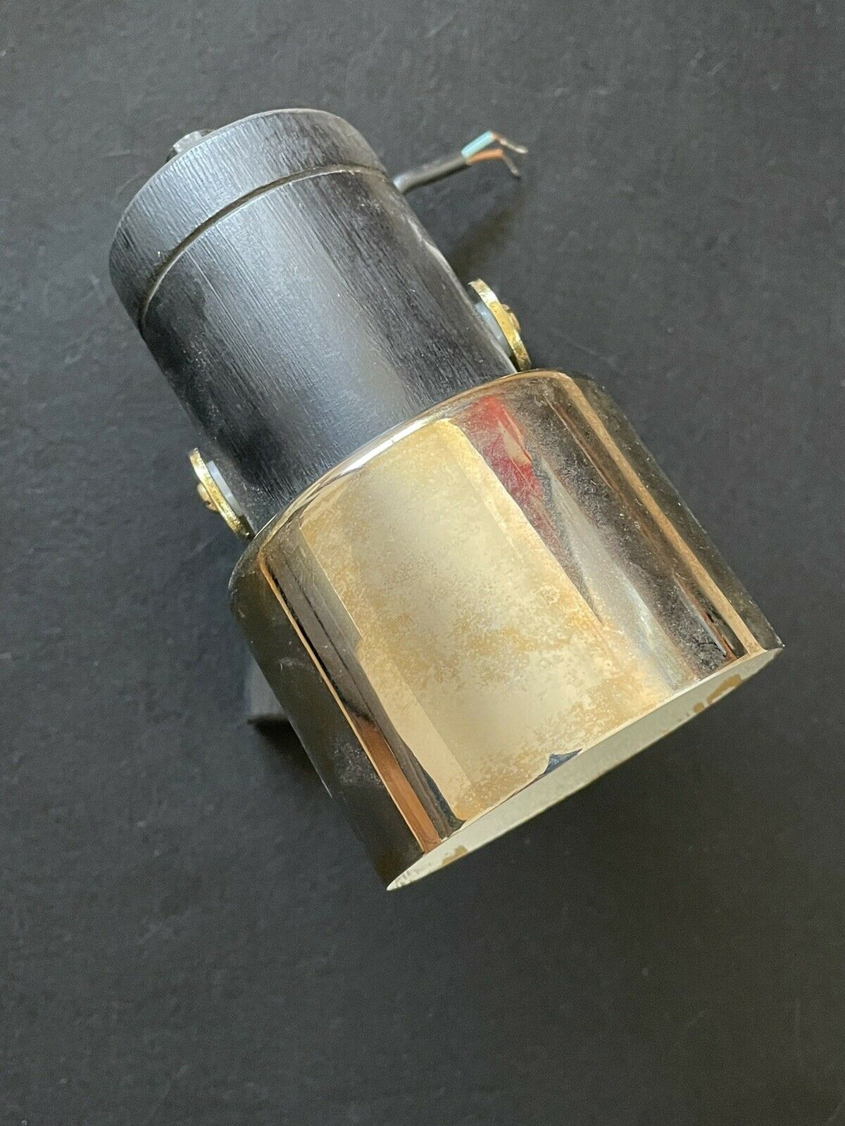 Wall lamp Metal Gold And Black - Blackened Wood