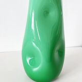 Green opaline Italian bottle 1960 EMPOLI