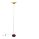 Postmodern floor lamp in brass and wood by Rodolfo Dordoni, Italy, 1980s.