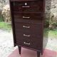 Vintage rag chest of drawers in varnished mahogany