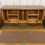 1930s English walnut secretary