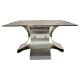 Table basse en verre fumé et aluminium années 70