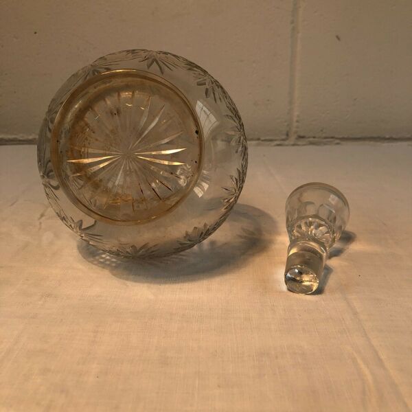 Flacon cristal dans le style de Saint Louis 19ème siècle