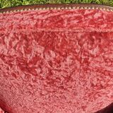 Canape and 2 armchairs art deco red velvet