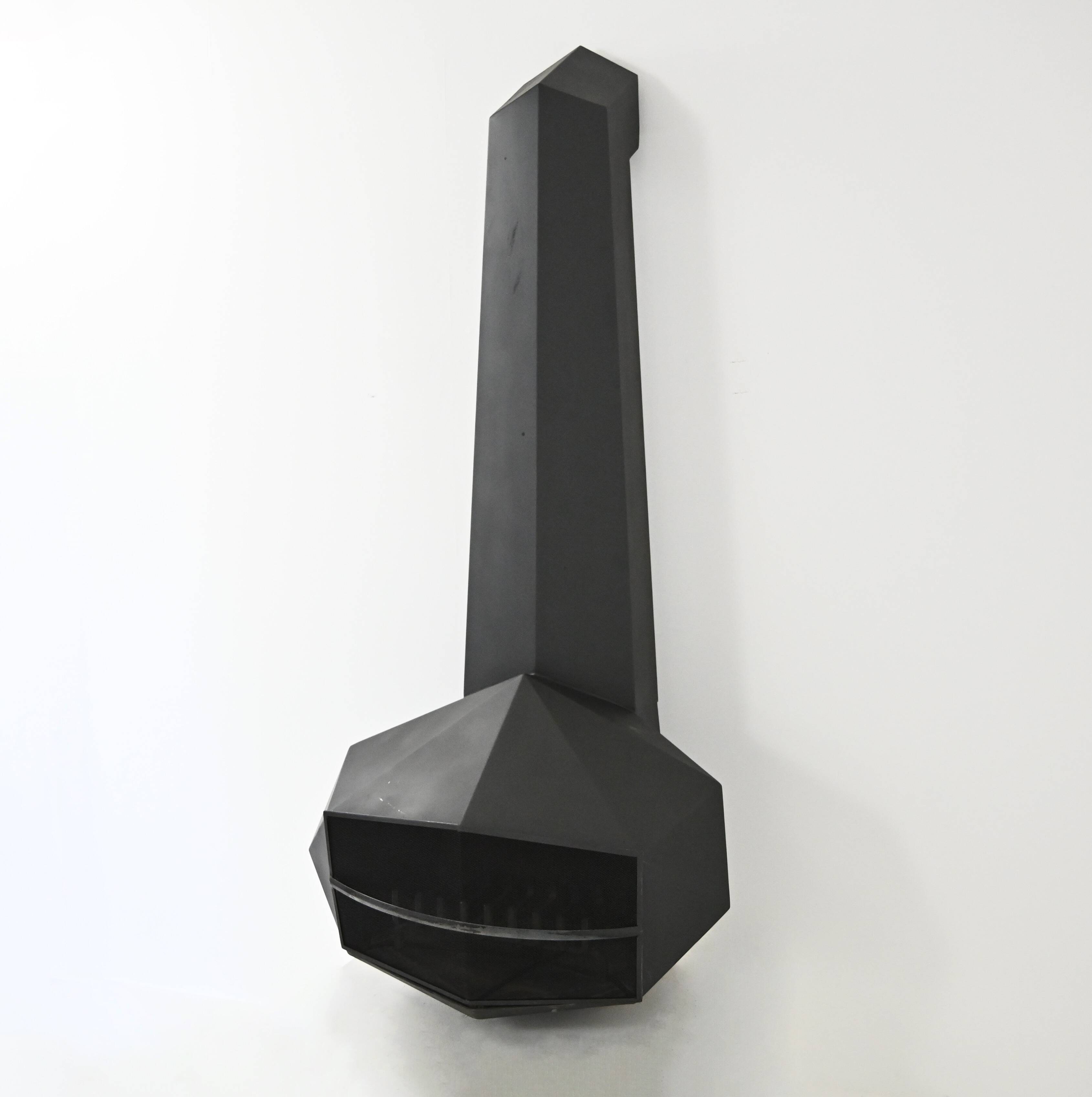 Wall-mounted fireplace "Diamond" by Don Bar, 1970s