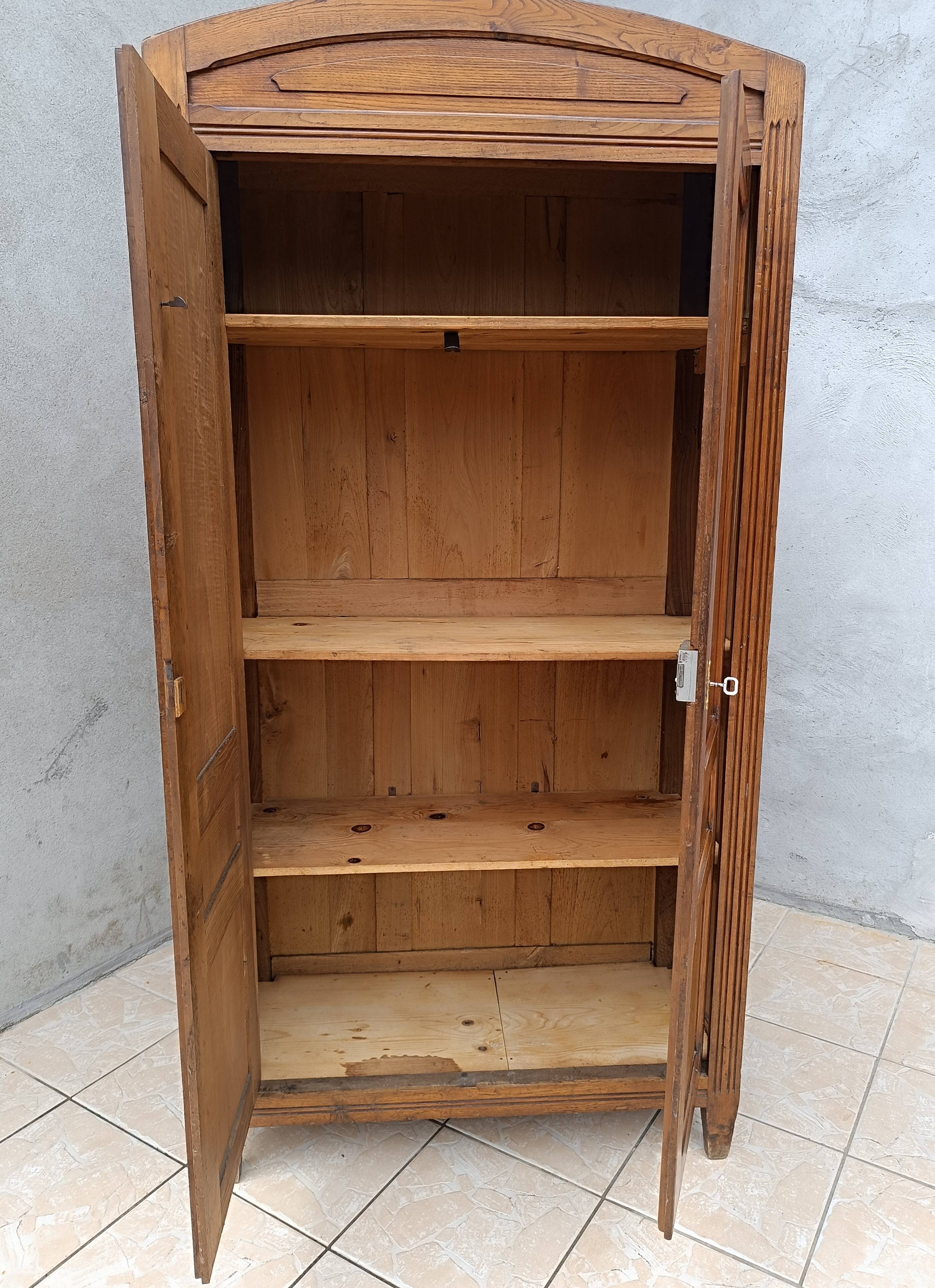 Art Deco oak wardrobe