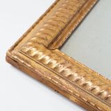 Old mirror with mercury ice gadroons 19th