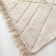 Moroccan berber carpet blessed ouarain ecru with diamond patterns engraved 304x204cm