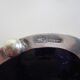 Silver metal and cobalt glass salt pots - EP St & co