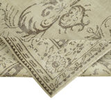 Tapis beige oriental ancien fait à la main 186 cm x 265 cm