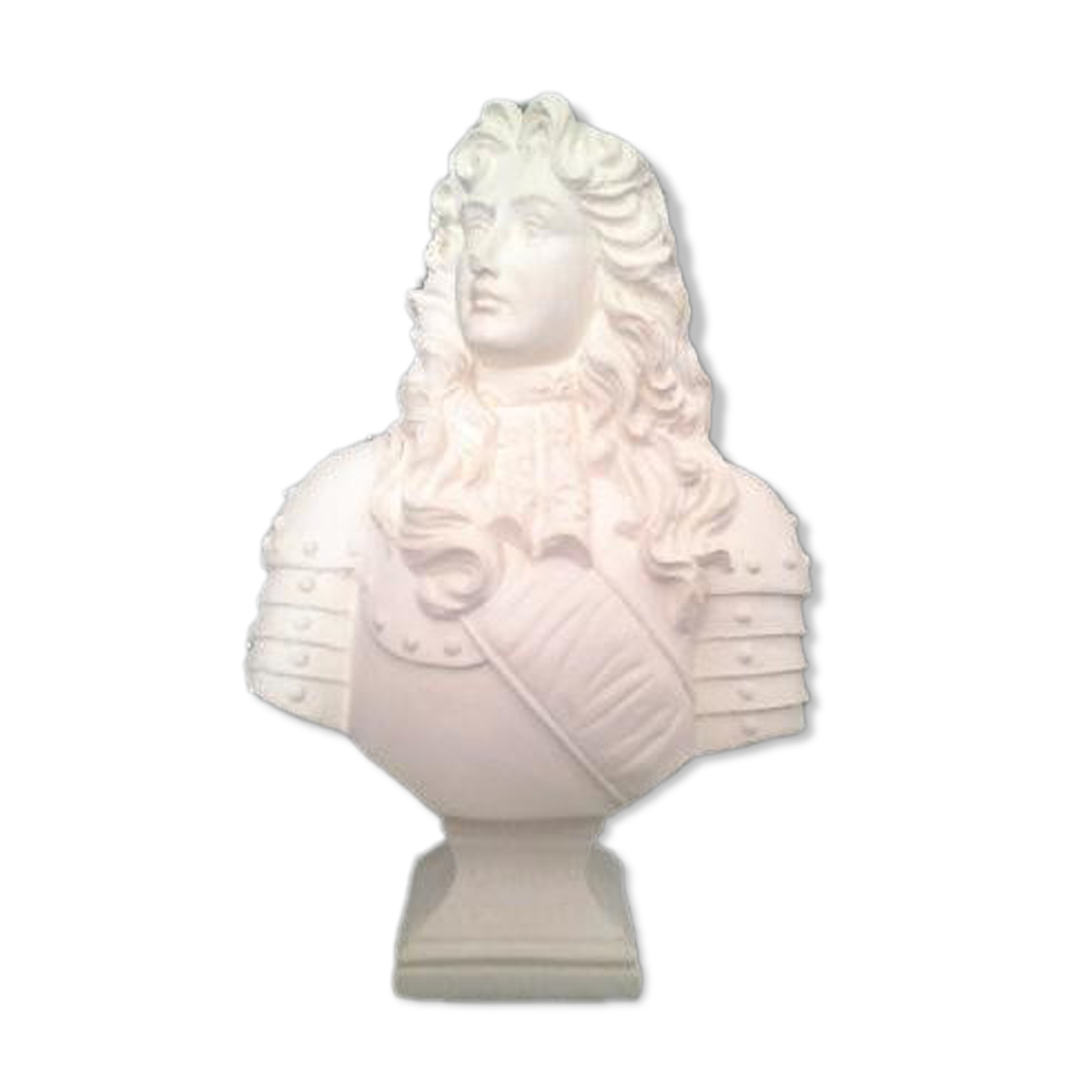 Bust in cast plaster Louis XIV