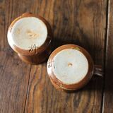Set of 2 vintage stoneware mugs