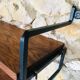 Vintage metal and wood wall shelf, Scandinavian circa 60