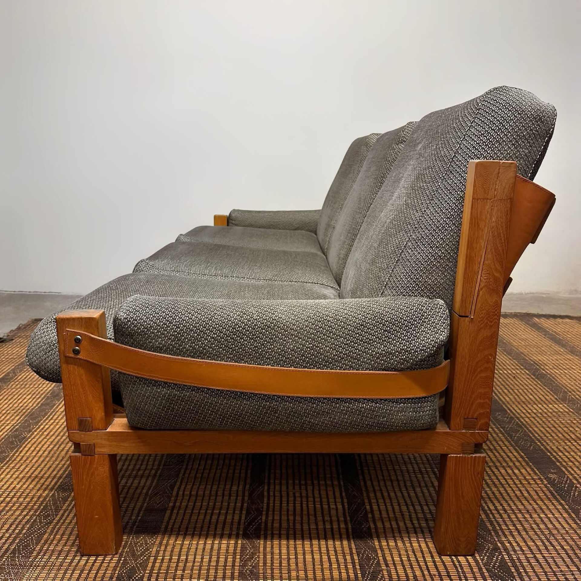 S32 sofa & its S15 armchair by Pierre Chapo, France, 1966