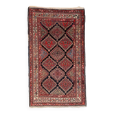 Tapis vintage 126x220 cm, moyen, tapis oriental tribal bleu marine, rouge 2552