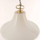 Large suspended brass luminaire from Limburg with opaline glass, Germany, 1970s.
